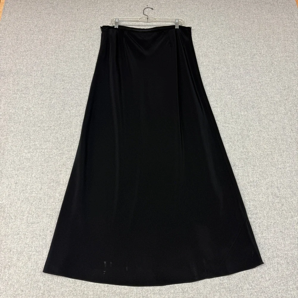 Unbranded Black Maxi Skirt Size Large Rhinestone Studded Formal A-Line Long Dres